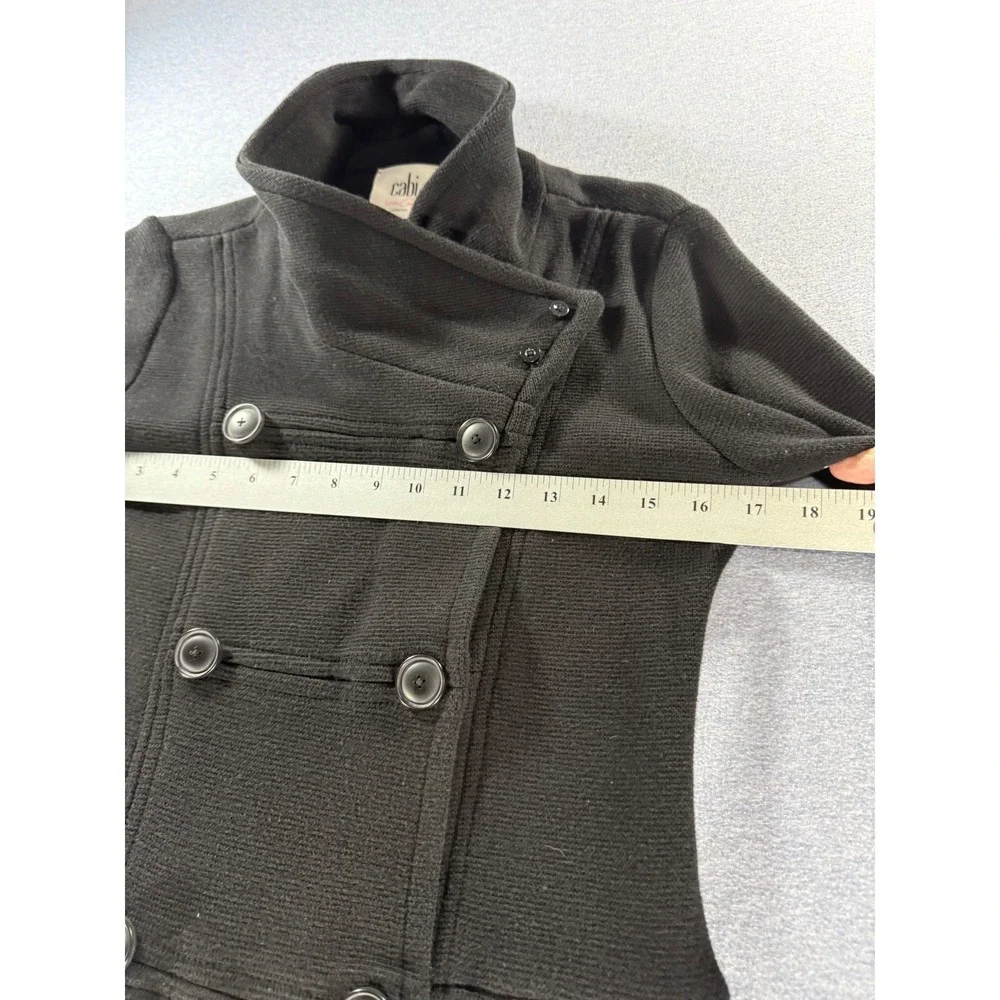 Cabi Love Coat Love Carol Collection Black Cotton Knit Funnel Neck Jacket 3008